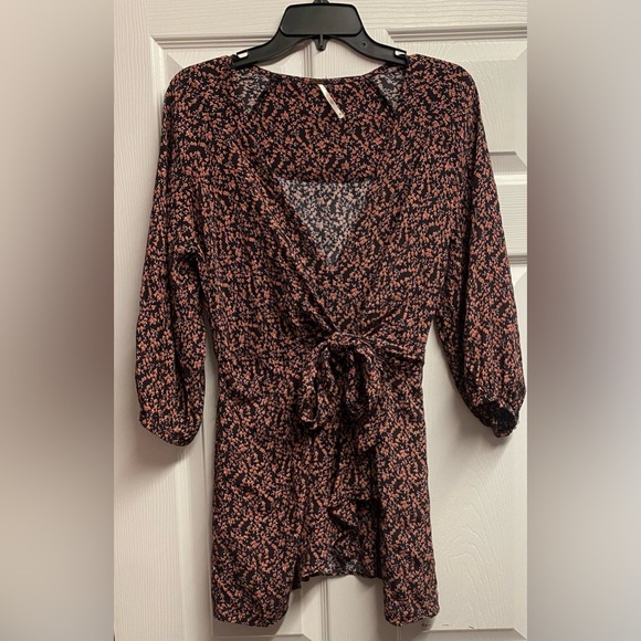 Free people Viscose BOHO Floral Clara Tunic/Mini Dress In Gem Size Medium - Picture 2 of 6